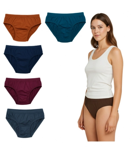 Generic Pack of_6 Women's Cotton Solid Hipster Panty (Multicolor)