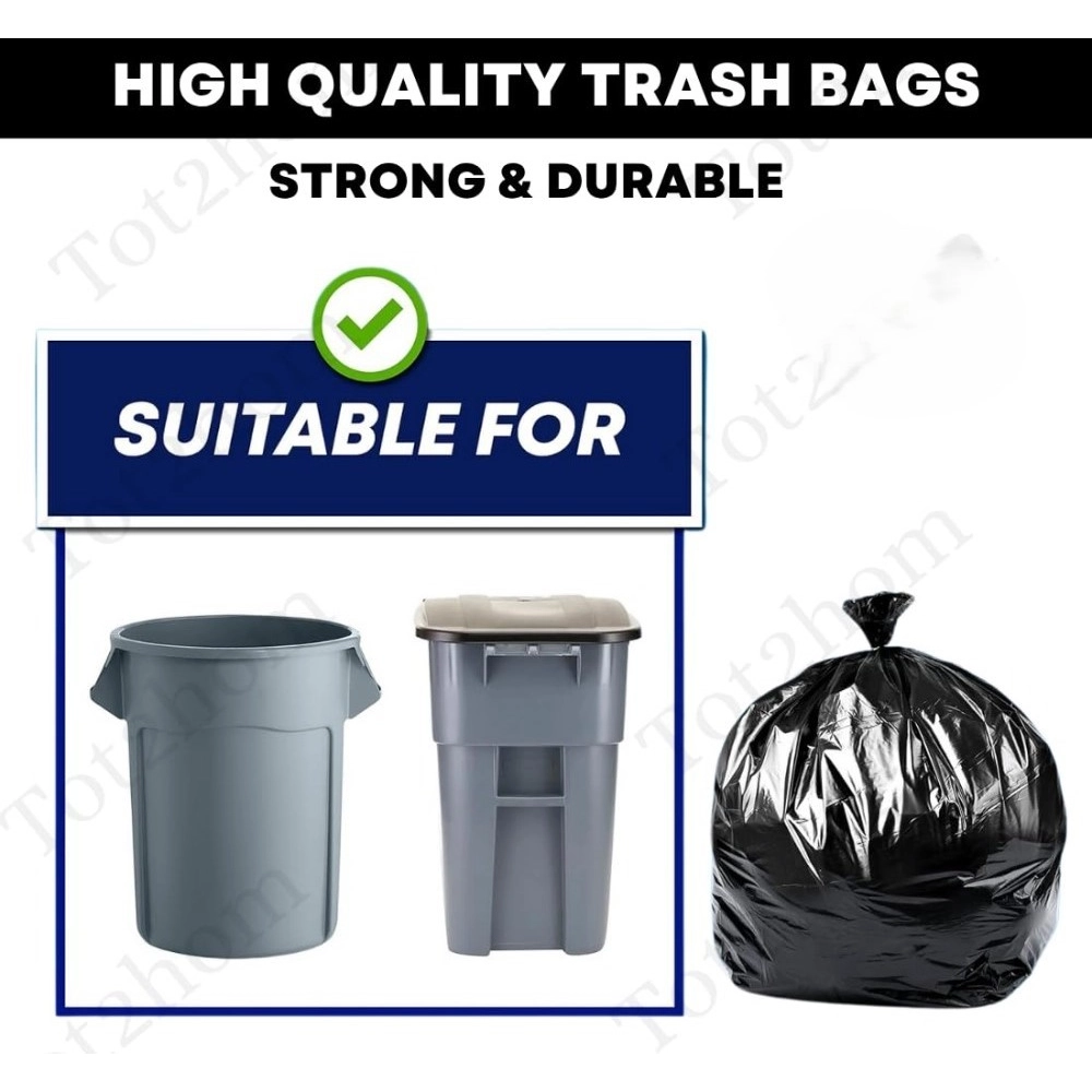 Generic Pack of 5 Biodegradeable Vegetable-Paper 25 x 30 Inches Garbage Bag (Black) - Image 4
