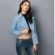 Generic Women's Denim Solid 3-4th Sleeves Shrug (Blue) Generic Women's Denim Solid 3-4th Sleeves Shrug (Blue)