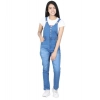Generic Girl's Denim Solid Buttoned Dungaree (Blue) Generic Girl's Denim Solid Buttoned Dungaree (Blue)