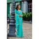 Generic Women's Faux Shimmer Floral Embroidery Ready to wear Saree With Unstitched Blouse 5.5Mtr (Turquoise) Generic Women's Faux Shimmer Floral Embroidery Ready to wear Saree With Unstitched Blouse 5.5Mtr (Turquoise)