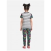 Generic Girl's Cotton Hosiery Printed Night Suit Set (Grey-Green) Generic Girl's Cotton Hosiery Printed Night Suit Set (Grey-Green)