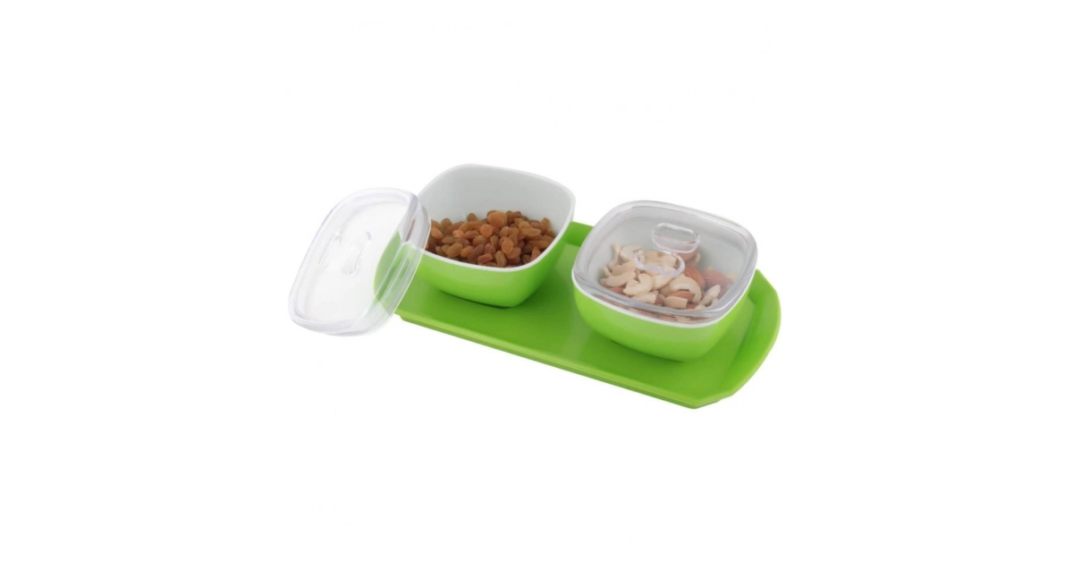 Generic Multipurpose Serving Tray with Dry Fruit Air Tight Bowls with ...