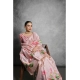 Generic Women's Cotton Printed Saree With Unstitched Blouse 5.5 Mtr (Pink)
