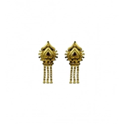 Generic Women's Pack of_2 Brass Gold-Plated Earrings (Gold)