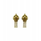 Generic Women's Pack of_2 Brass Gold-Plated Earrings (Gold)