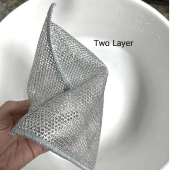 Generic Pack of 5 Stainless Steel Dishwash Scrub (Silver) Generic Pack of 5 Stainless Steel Dishwash Scrub (Silver)