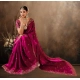 Generic Women's Silk Embroidered Saree With Unstitched Blouse 5.5Mtr (Pink)