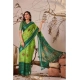 Generic Women's Faux_Linen Printed Saree With Unstitched Blouse 5.5Mtr (Green)