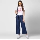 Generic Women's Denim Solid Elasticated Trousers (Blue) Generic Women's Denim Solid Elasticated Trousers (Blue)