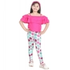 Generic Girl's Cotton Floral Elasticated Jegging and Top (Pink) Generic Girl's Cotton Floral Elasticated Jegging and Top (Pink)