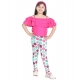 Generic Girl's Cotton Floral Elasticated Jegging and Top (Pink) Generic Girl's Cotton Floral Elasticated Jegging and Top (Pink)