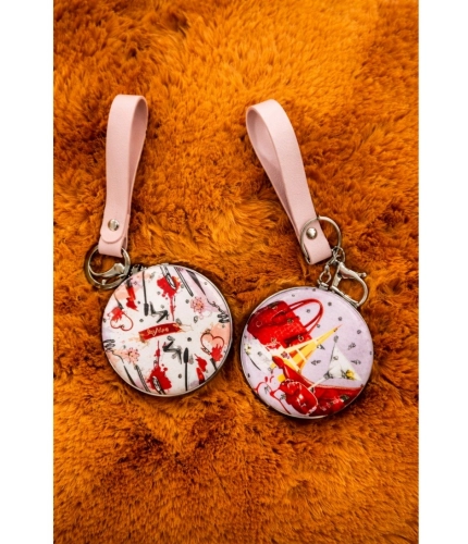 Generic Metal Circle Frame Pocket Mirror (Multicolor)