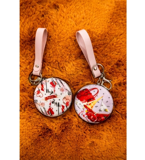 Generic Metal Circle Frame Pocket Mirror (Multicolor)