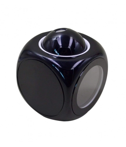 Generic Time Display with Voice Projection And Wake-Up Alarm Clock (Color: Black)