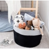 Generic Cotton Pack Of_1 14x12 Inch Laundry Storage Basket For Clothes (Grey-Black) Generic Cotton Pack Of_1 14x12 Inch Laundry Storage Basket For Clothes (Grey-Black)