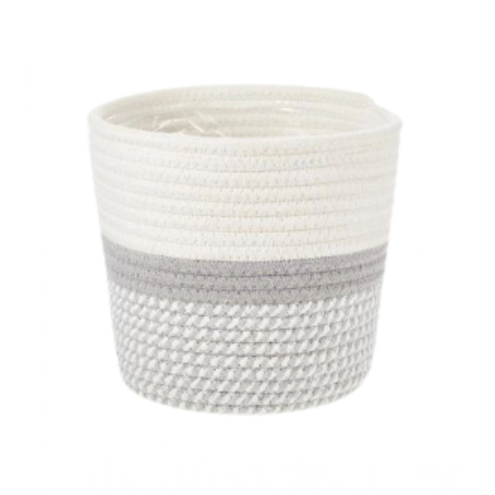 Generic Cotton Flower Pot With Out Lid (Gray-White) Generic Cotton Flower Pot With Out Lid (Gray-White)