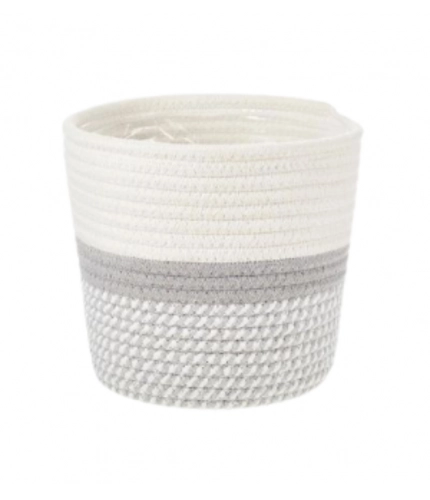 Generic Cotton Flower Pot With Out Lid (Gray-White) Generic Cotton Flower Pot With Out Lid (Gray-White)