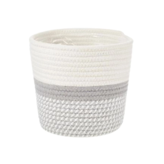 Generic Cotton Flower Pot With Out Lid (Gray-White) Generic Cotton Flower Pot With Out Lid (Gray-White)