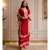 Generic Women's Silk Embroidered 3/4th Sleeve Round Readymade Kurti With Palazzo Pant and Dupatta Set (Red) Generic Women's Silk Embroidered 3/4th Sleeve Round Readymade Kurti With Palazzo Pant and Dupatta Set (Red)