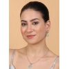 Generic Women's Brass Silver Plated Pendant Set (Turquoise)