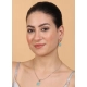 Generic Women's Brass Silver Plated Pendant Set (Turquoise) Generic Women's Brass Silver Plated Pendant Set (Turquoise)