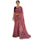 Generic Women's Star Georgette Embellished Saree With Unstitched Blouse 5.5Mtr (Dusty Purple-Blue)