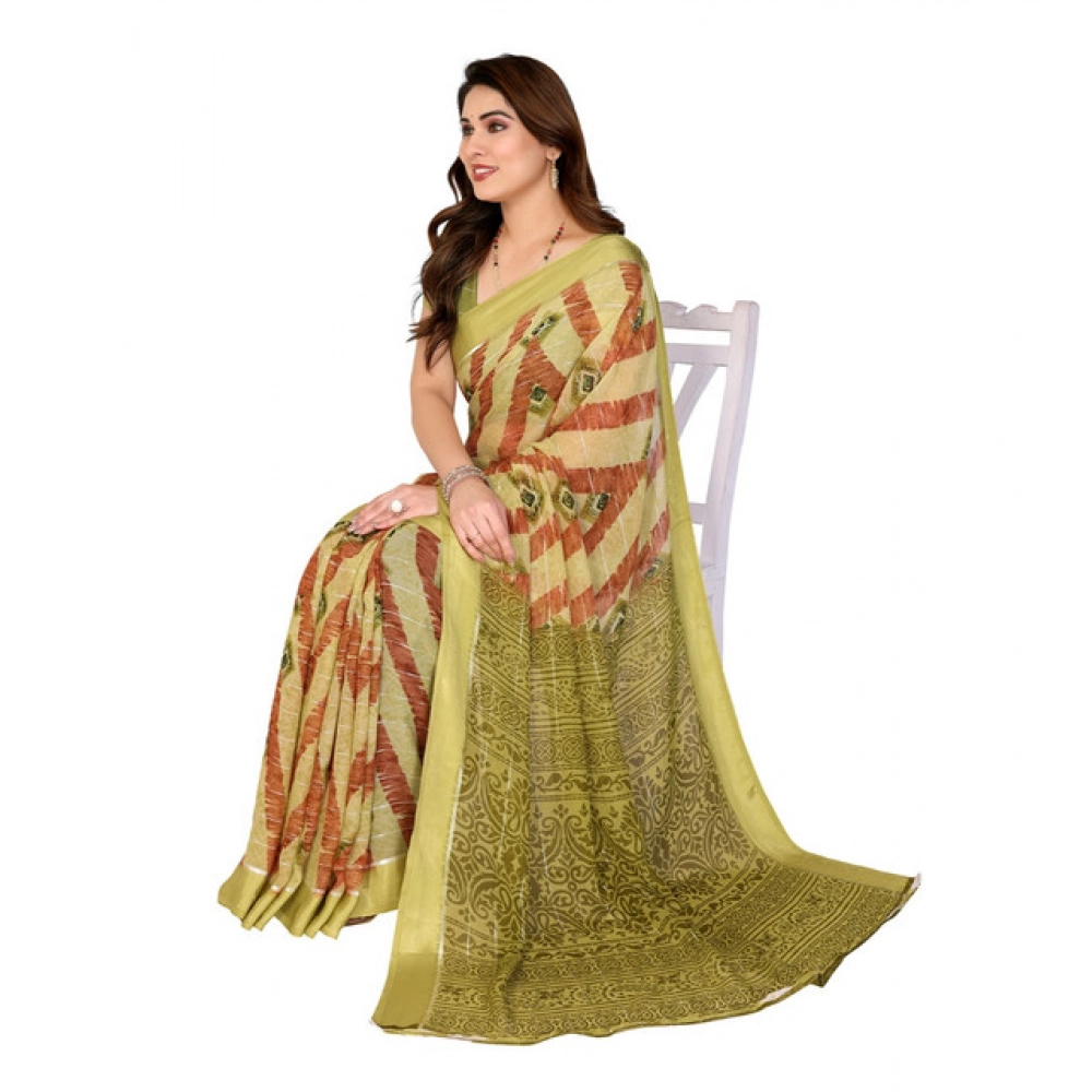 Generic Women's Georgette Printed Saree With Unstitched Blouse 5.5Mtr (Multicolor) Generic Women's Georgette Printed Saree With Unstitched Blouse 5.5Mtr (Multicolor)