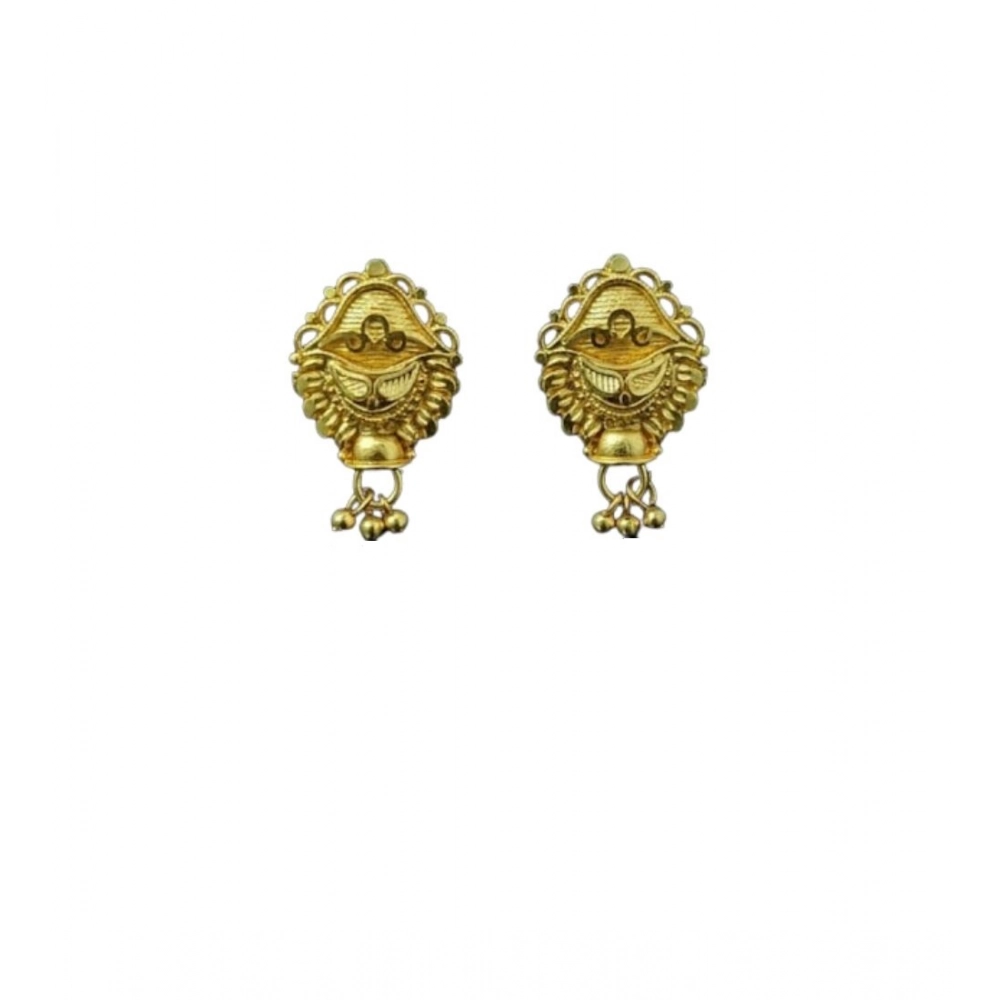 Generic Women's Pack of_2 Brass Gold-Plated Earrings (Gold) Generic Women's Pack of_2 Brass Gold-Plated Earrings (Gold)