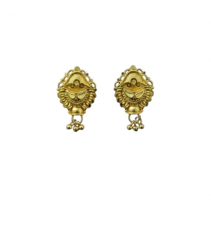 Generic Women's Pack of_2 Brass Gold-Plated Earrings (Gold)