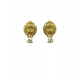 Generic Women's Pack of_2 Brass Gold-Plated Earrings (Gold)