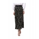 Generic Women's Georgette Chain Print Elasticated Skirt (Black-Cream) Generic Women's Georgette Chain Print Elasticated Skirt (Black-Cream)