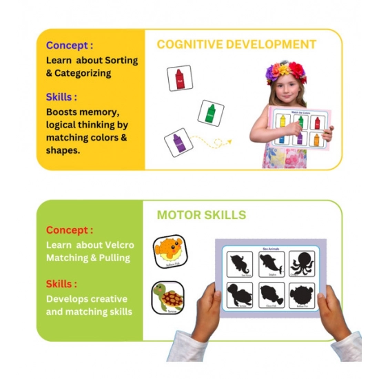 Generic Mini Busy Book – Early Learning Activity Book for Kids (2–4 Years, Multicolor)