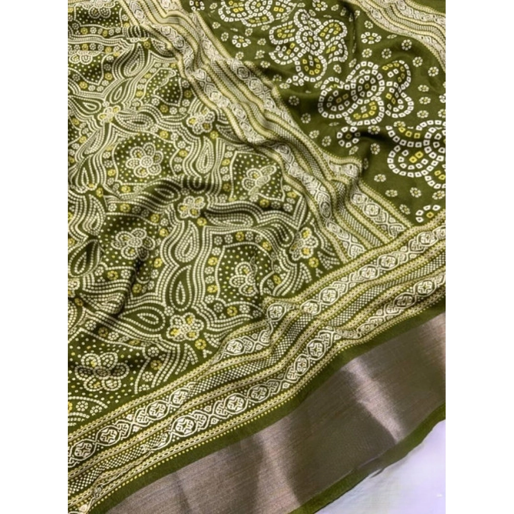 Generic Women's Cotton Silk Printed Saree With Unstitched Blouse 5.5Mtr (Green) Generic Women's Cotton Silk Printed Saree With Unstitched Blouse 5.5Mtr (Green)