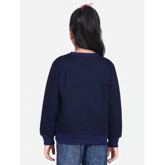 Generic Girl's Fleece Embellished Long Sleeves Sweatshirt (Navy Blue) Generic Girl's Fleece Embellished Long Sleeves Sweatshirt (Navy Blue)