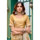 Generic Women's Faux Shimmer Geometric Ready to wear Saree With Unstitched Blouse 5.5Mtr (Beige) Generic Women's Faux Shimmer Geometric Ready to wear Saree With Unstitched Blouse 5.5Mtr (Beige)