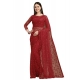 Generic Women's Net Self Design Saree With Unstitched Blouse 5.5Mtr (Maroon) Generic Women's Net Self Design Saree With Unstitched Blouse 5.5Mtr (Maroon)