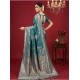 Generic Women's Silk Blend Printed Saree With Unstitched Blouse 5.5Mtr (Sea Green)