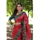 Generic Women's Faux_Tussar_Silk Printed Saree With Unstitched Blouse 5.5Mtr (Red)
