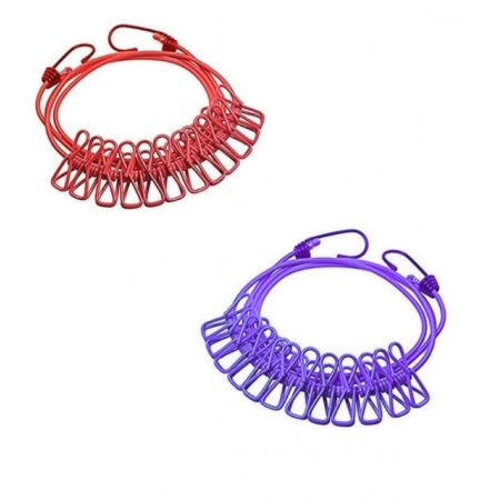 Generic Pack of 2 Nylon Cloth Drying Rope (Multicolor) Generic Pack of 2 Nylon Cloth Drying Rope (Multicolor)