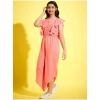 Generic Girl's Polyester Floral Sleeveless Jumpsuit (Pink) Generic Girl's Polyester Floral Sleeveless Jumpsuit (Pink)