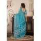 Generic Women's Linen Cotton Printed Ready To Wear Saree With Unstitched Blouse 5.5 Mtr (Aqua_Blue) Generic Women's Linen Cotton Printed Ready To Wear Saree With Unstitched Blouse 5.5 Mtr (Aqua_Blue)