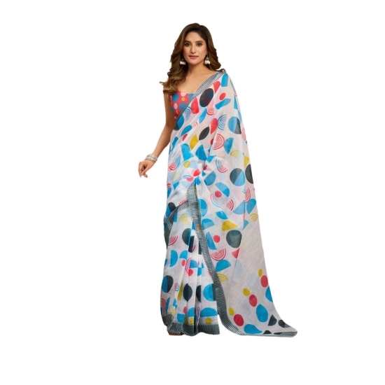 Generic Women's Linen Cotton Printed Ready To Wear Saree With Unstitched Blouse 5.5 Mtr (Multicolor) Generic Women's Linen Cotton Printed Ready To Wear Saree With Unstitched Blouse 5.5 Mtr (Multicolor)