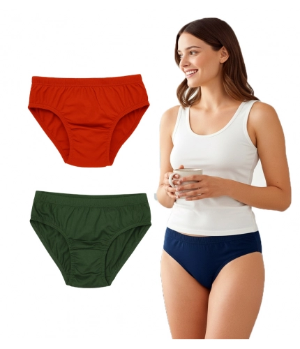 Generic Pack of_3 Women's Cotton Solid Hipster Panty (Multicolor)