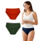 Generic Pack of_3 Women's Cotton Solid Hipster Panty (Multicolor)