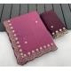 Generic Women's Star Georgette Embroidered Saree With Unstitched Blouse 5.5Mtr (Pink)