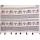 Generic Women's Linen Cotton Printed Saree With Unstitched Blouse 5.5Mtr (Off White)