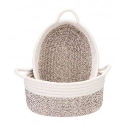 Generic Cotton Kidi 2 Pcs Storage Basket For Clothes (White)