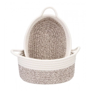 Generic Cotton Kidi 2 Pcs Storage Basket For Clothes (White)