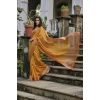 Generic Women's Silk_Blend Butti Pattern Saree With Unstitched Blouse 5.5Mtr (Mustard)